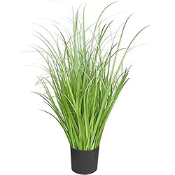 Macetas De Interior En Leroy Merlin Aisamco Hierba Decorativa Artificial Maceta Verde Arbustos Artificiales Falsos Planta Hierba de Trigo Hojas Falsas Arbustos 55cm Altura para la Decoración del jardín de la Oficina en casa