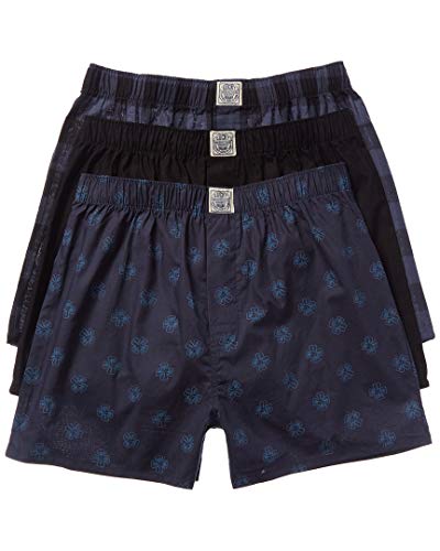 Lucky Brand Men's Cotton Woven Boxers 3Pack