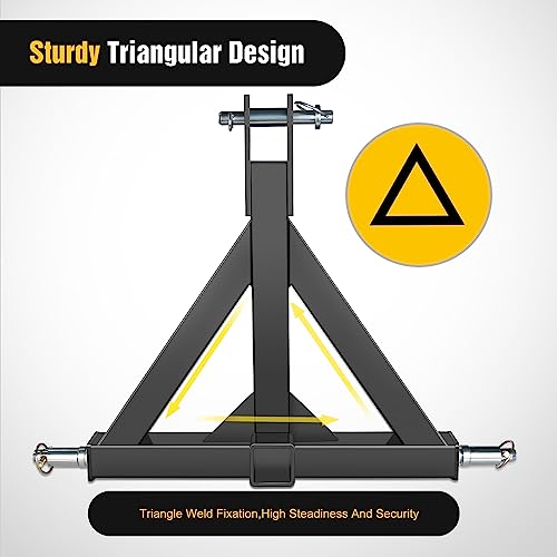 Image of Nilight 3 Point 2 inch Trailer Hitch Receiver Category 1 Heavy Duty Tractor Drawbar Quick Hitch Adapter Compatible with Kubota Bx John Deere Nortrac Kioti Yanmar Cat