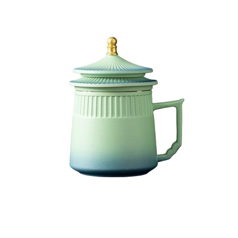 Tasse à thé Kung Fu en céramique avec filtre grande capacité pour infusion quotidienne