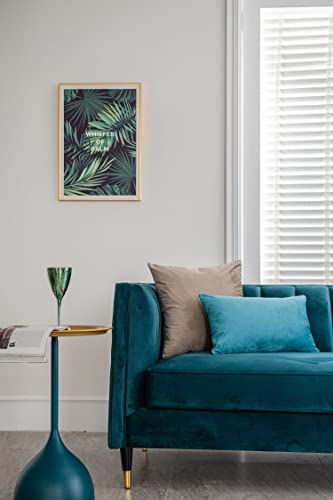 Dezene Throw Pillow Cases 12X20 Turquoise: 2 Pack Cozy Soft Velvet Rectangular Decorative Pillow Covers For Farmhouse Home Decor #TOP2