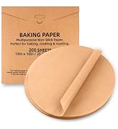 200 peças de folhas de papel pergaminho redondas 25,4 cm, forros redondos de pergaminho, parchm...