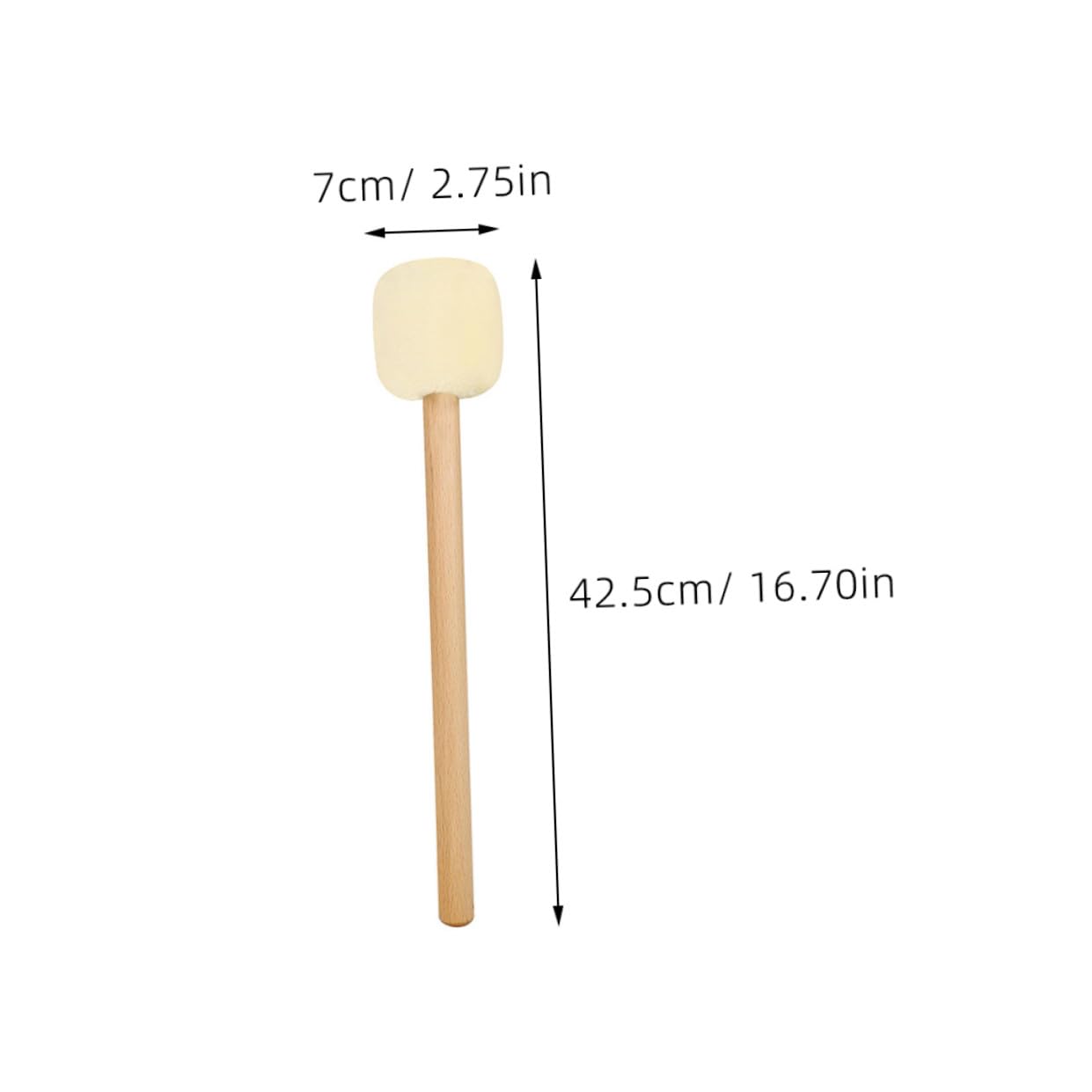 VICASKY 2piezas Baquetas de Bombo para Batería Baquetas de Fieltro de Color Claro Musicales para Principiantes y Actuaciones Escenario Suministros para Batería