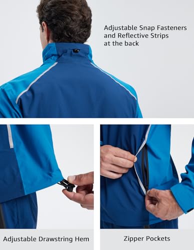 Image of fit space Waterproof Golf Rain Jacket for Men 20K Performance Lightweight Rain Jackets for All Sports