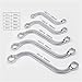 CTDOFUM 5pcs S Type Double Ended Allen Wrench 140-240MM Combination Ring Spanner Plum Plate Curved Machine Fastener Repair Tools