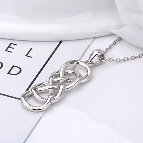 APOTIE Sterling Silver Celtic Infinity Necklace - Infinite Pendant Eternal Jewelry Gifts for Women Girlfriend Wife3
