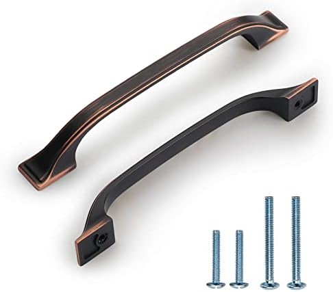 KNOKLOCK 10 Pack 5 Inch(128mm) Kitchen Cabinet Handles Oil Rubbed Bronze Cabinet Pulls Kitchen Cabinet Hardware Drawer Pulls for Dresser Cupboard Wardrobe