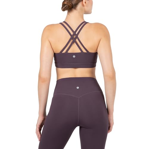 Image of YITTY Active Women's Ultraluxe Strappy Medium Impact Bra, Athleisure, 4-Way-Stretch