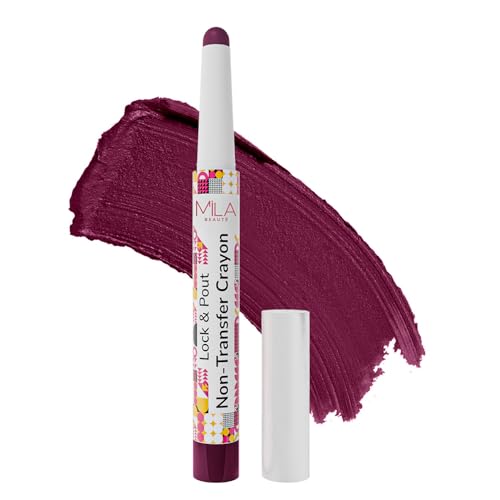 Image of Mila Beaute Lock & Pout Matte Crayon Lipstick for Women I Smudge Proof & Transfer-proof Lipstick I Hydrating With Ceramides & Shea Butter I Highly Pigmented & Glides Smoothly | Suitable for Indian Skin Tones - (1.25g, 12 Don't Stop)