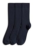 Jockey Men's Socks Men's Rib Crew Dress Socks - 3 Pack, Navy, 7-12