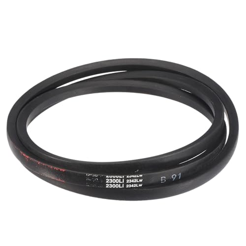 Image of Uxcell 3 Pack B91 Classic V-Belt, 93 inch Outside Circumference, Black, Industrial Rubber V-Belt, B Profile, for Industrial Machinery Equipment