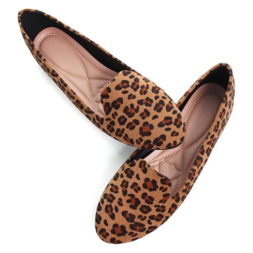 Image of Dear Time Women's Casual Loafers Flats Comfortable Round Toe Dress Shoes Slip On Ballet Flats for Women Work Office Shoes