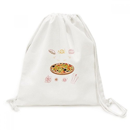 Sac à dos en toile avec cordon pour transporter pizzas et tomates sans les écraser