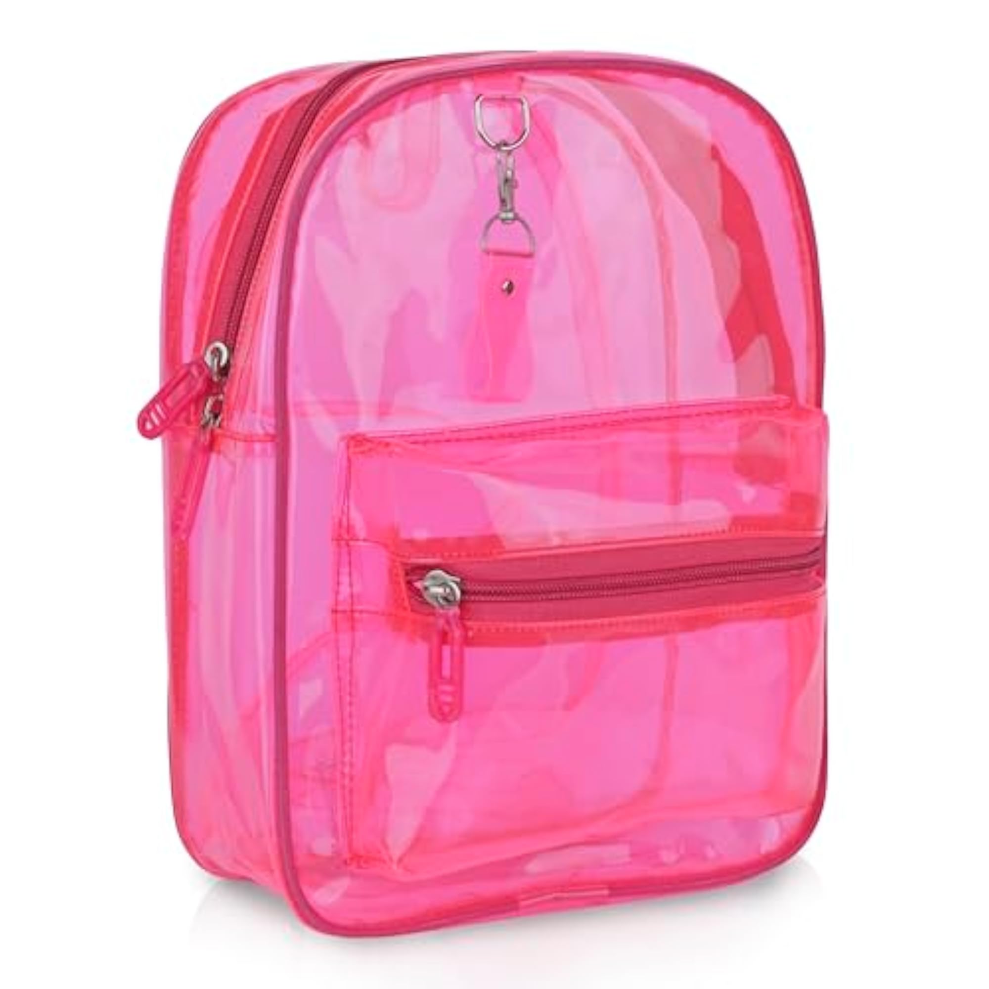 Stylish Neon Orange Transparent Jelly Backpack for Women