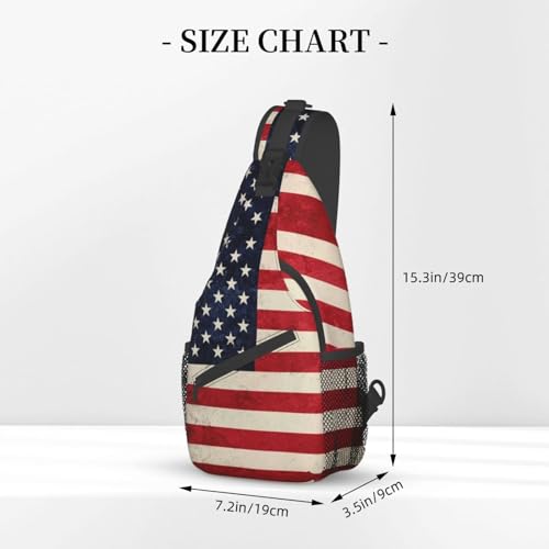 American Flag Sling Bag,Multipurpose Crossbody Backpack Shoulder Chest Bag for Women Men Travel Hiking Daypack3