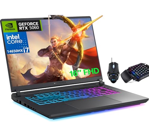 Image of ASUS ROG Strix G16 Gaming Laptop 2025, Intel i7-14650HX(Up to 5.2GHz), NVIDIA RTX 5060, 32 GB DDR5, 1 TB SSD, 16 inch FHD+ 165Hz /3ms Display, Wi-Fi 7, All-Round RGB Light, Windows 11 Pro, W /Accessoires