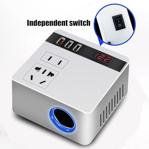 Convertidor para compresor de aire con puertos de carga rápida USB de 150W 5