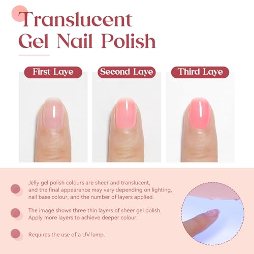 Set 12 Esmaltes Gel Jelly Gel Polish miniatura 3