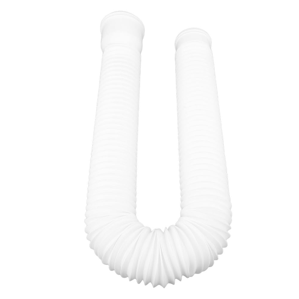 Tubo de drenaje extensible de polietileno, extensor de bajante ajustable grueso con diseño antisalpicaduras, conector de drenaje universal para villa al aire libre (blanco)