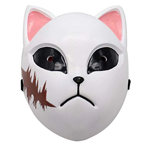 TOSOTO Cosplay Mask, Demon Slayer: Blade Kid Cosplay Mask Japanese Kabuki Costume Mask Halloween Masquerade Cosplay… - Image 6