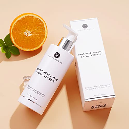 Narrative Cosmetics Vitamin C Face Wash Cleanser - Natural Anti Aging Face Wash that Improves Skin Texture and Tone. Gently Remove Impurities for a Clean and Balanced Skin 6.7 Fl Oz (200ml)