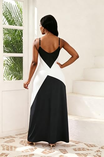 Image of vunahzma Womens Casual Fashion Sleeveless Plus Size Loose Long Sexy Maxi Dress with Pockets
