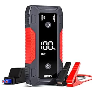 HPBS Jump Starter – 5000A Jump Starter Battery Pack for Up to 10.0L Gas and 8.0L Diesel Engines, Model H2000 12V Portable Car Battery Jump Starter Box with 3.0″ LCD Display