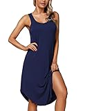 Marvmys Womens Sleeveless Chemise Nightgown Tank Racerback Sleepwear Summer Lounge Dress Sleepshirts
