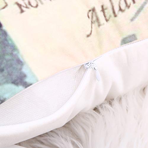 STAREDGE Nautical Conch Decorative Throw Pillow Covers 18x18, Set of 4 Ocean Themed Beach Starfish Shell Printed Cushion Covers for Patio Couch Sofa - Image 6