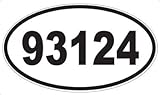 US Decal, Inc. Number 93124 Oval Sticker