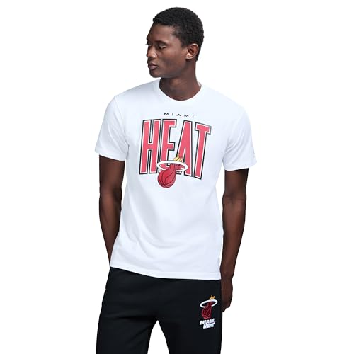 Game 7 x NBA Officially Licensed Mens Graphic Short Sleeve Lightweight Crew Neck Cotton T-Shirt Miami Heat M White