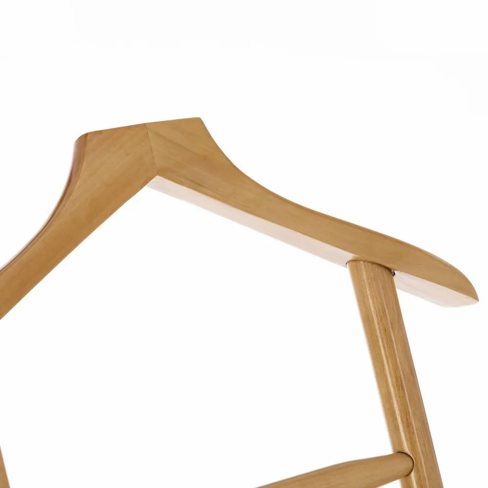 Perchero de Suelo Moderno Beige de Madera Natural para Dormitorio de 107 cm Galán de Noche Nordico (Natural)