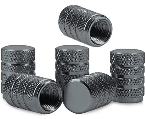 Tacols 12 pezzi Coprivalvole Auto in metallo tappi Pneumatici Auto, Tappi per Valvole Auto in Alluminio Tappi Pneumatici a Prova d'Aria Tappi Ruote Auto Tappi Stelo Valvola Pneumatici per Auto (Nero)