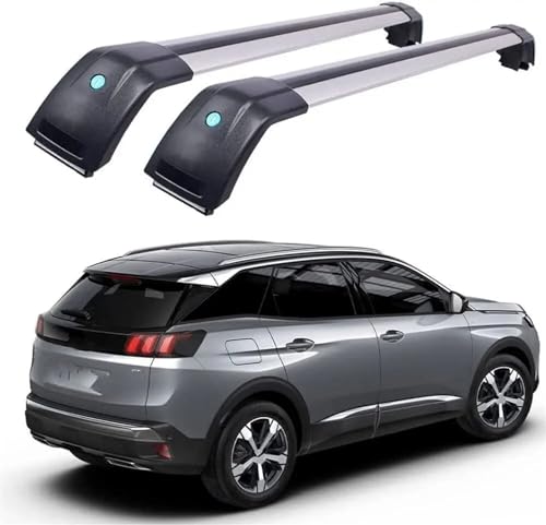 Barres De Toit Pour Peugeot 3008 (2017-2020) - Compatibles Rails Surélevés, Charge Max 75kg - Neuf Garantie 2 Ans