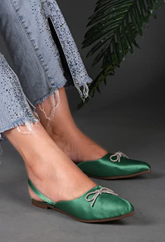 Image of TRYME Trending Stylish Pointed Toe Mules Comfortable Flat Fancy Casual Bellies Mules Sandal for Womens and Girls