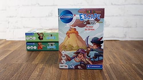Clementoni Galileo Escape Game Junior - Die Insel der Piraten - Escape Spiel für Kinder ab 6 Jahren - Gesellschaftsspiel & Familienspiel 59337