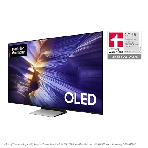 Samsung OLED 4K S90F 55 Zoll (138 cm), UHD Fernseher, NQ4 AI Gen3 Prozessor, OLED HDR+, 4K Upscaling Pro, Dolby Atmos, Gaming Hub, Motion Xcelerator 144Hz, Samsung Vision AI Smart TV