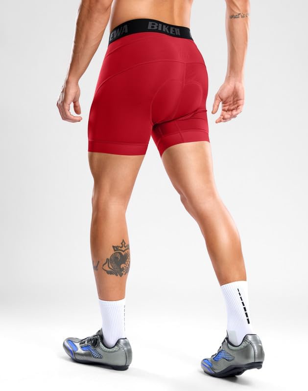 Bikewa Men's Cycling Underwear with Anti-Slip Leg Grips 4D Padded Bike Shorts MTB Liner for Bicycle Biking Riding - Image 3