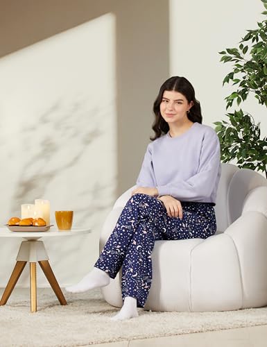 Image of Max Women's Cotton Printed Regular Fit Knit Pyjamas