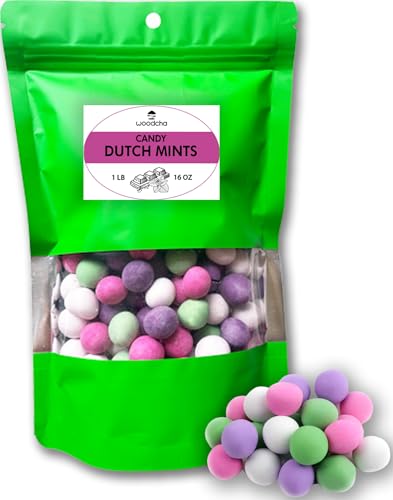 Dutch Pastel Party Mints – Dark Chocolate Covered Peppermint Candies (16 oz, ~165 Pcs) – Gluten Free Gourmet Chocolate Mint Candy for Weddings, Events & Gift Baskets
