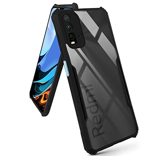 Image of Jkobi Hard PC Crystal Bumper Shockproof Back Cover Case for Xiaomi Mi Redmi 9 Power with Camera Protection (Matte Black)