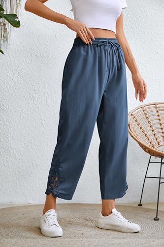 Image of Women Fashion 2026 Casual Elastic Waist Pants with Pockets