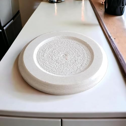 Image of Modern Decor Emporium White Marble Chakla (9 Inch) | Roti Maker | Rolling Pin Board | Chapati Maker | Chakla | Kitchen Tools for Home & Kitchen | Polished | Finished Marble Roti Maker. (White 9 INCH)