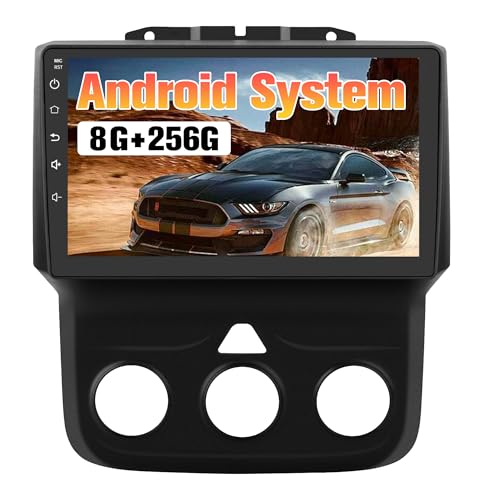 Radio for RAM 1500 2500 3500: 256G Car Stereo with Bluetooth AM FM Carplay Auto for Dodge Truck, 9