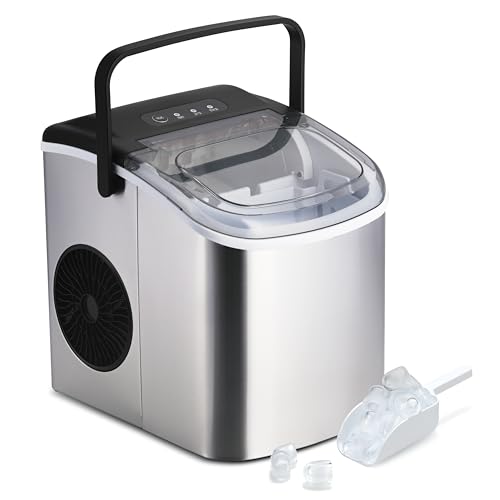 HealSmart Ice Maker for Countertop, 9 Ice Cubes Ready in