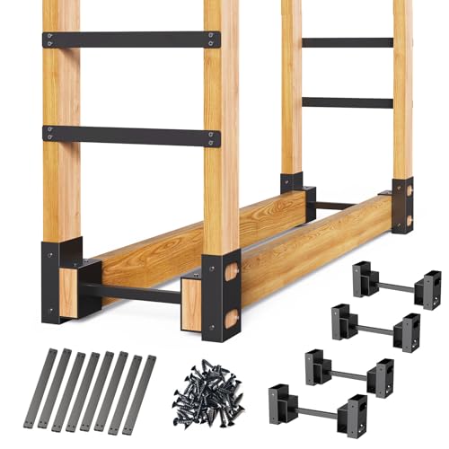 Eibikdi Firewood Rack Outdoor, Adjustable Length Wood...