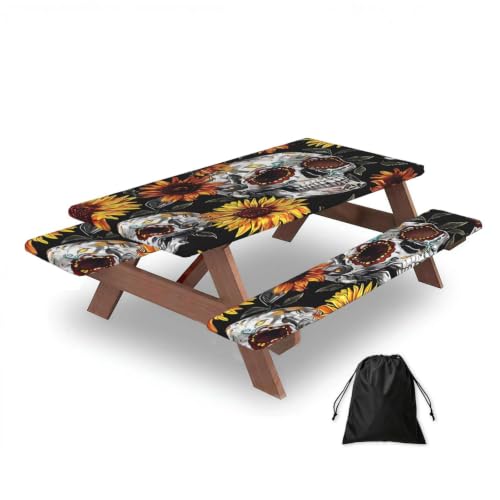 Housse de table de pique-nique bâche de protection banc 1,5m - 2