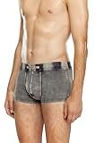 Mit mittigem Logo am Bund Diesel_UMBX-Damien-H Boxers_Underpants_Schwarz_M