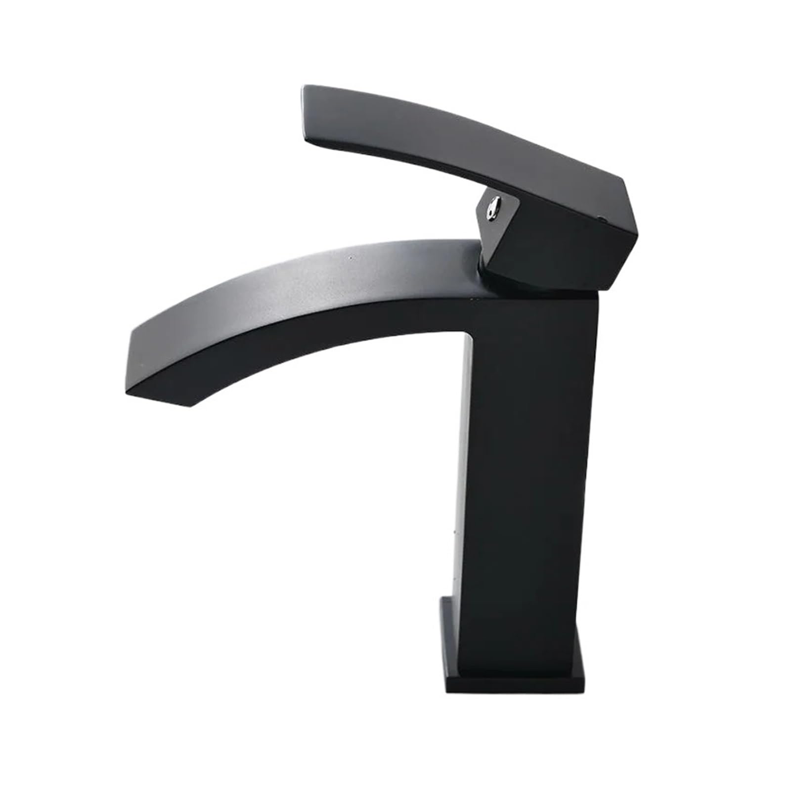 Zadccs Nero Kitchen Faucets, Matte Black Basin Faucet, Water Tap Bathroom, Solid White Brass Cold & Hot Single Handle Sink Mixer(Nero)