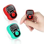 Finger Counter Digital Tally ,Golf Clicker Clicker Counter Tally Counters Clickers Counter Finger Clickers for Counting 5 Digit Clickers Counting Mini Digital Row Counter for Golf Goods Counting,2Pcs